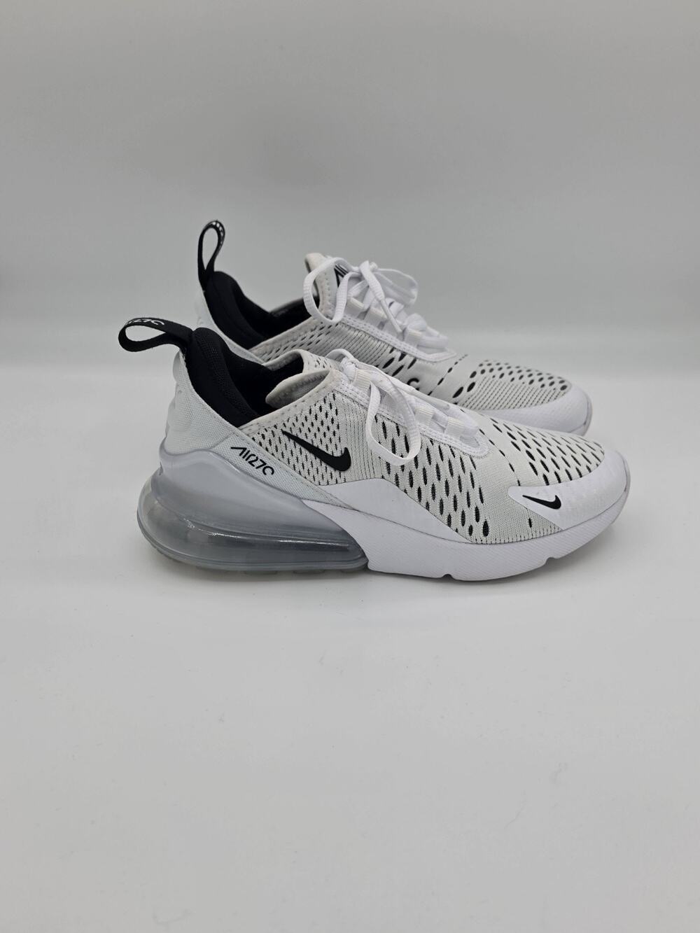 Nike Air Max 270 Women's Size 5 White Black Running Walking Sneakers AH6789-100